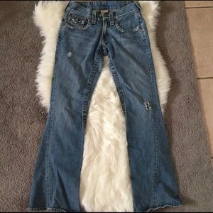 True religion world tour flare joey jeans sz28